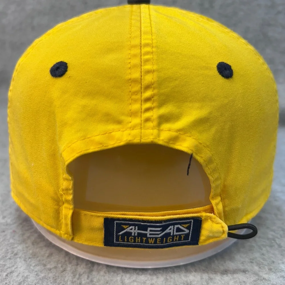 Colonial Country Club Mens Yellow Ahead Hat Golf Lightweight Classic Cut OSFA